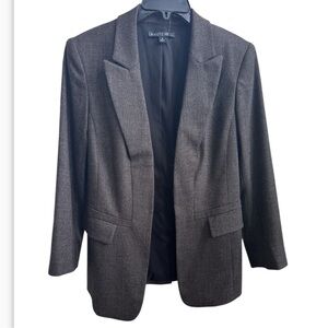 Lafayette 148 New York Wool Silk Blend open front blazer size 8